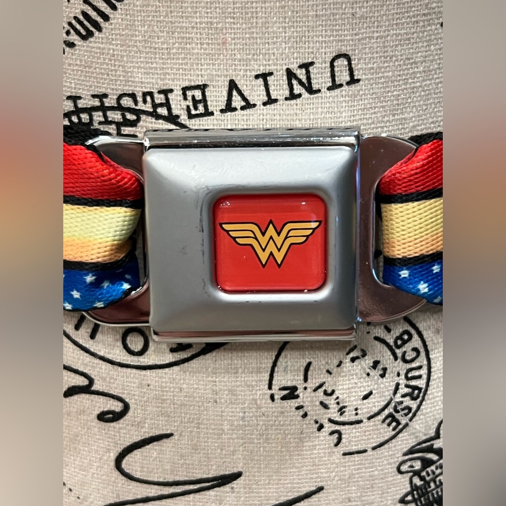 Buckle-Down Wonder Woman Belt - Red, Blue, Yellow - Picture 4 of 7